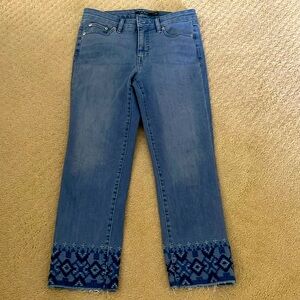 Jeans with embellished cuffs